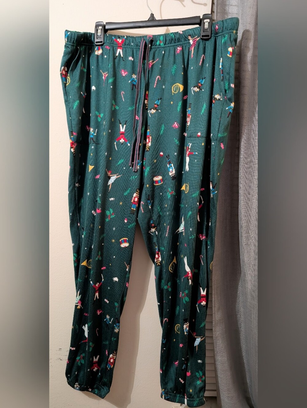 Super Soft Joyspun Christmas Sleep Lounge Pants Green Size 2X